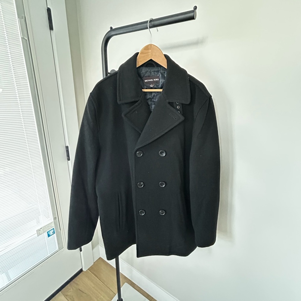 Michael Kors Men's Classic Black Peacoat